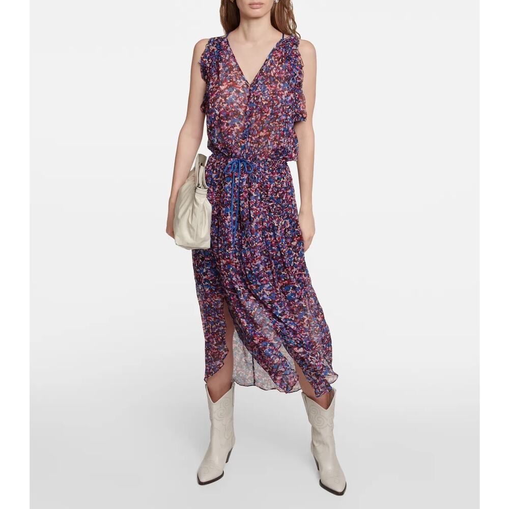 Isabel Marant Etoile NWT Fadelo Dress Pink & Blue 40 EU 8 US